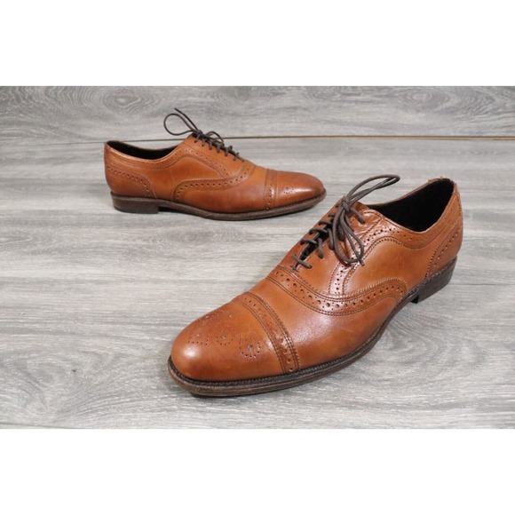 Allen Edmonds Bartlett Walnut Cap Toes Oxford Dress Shoes 12 B - Picture 1 of 10